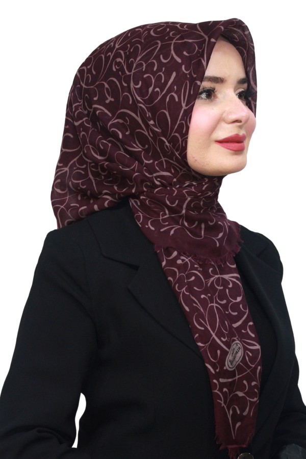 Pamuk Keten Flamlı Eşarp 1051-3