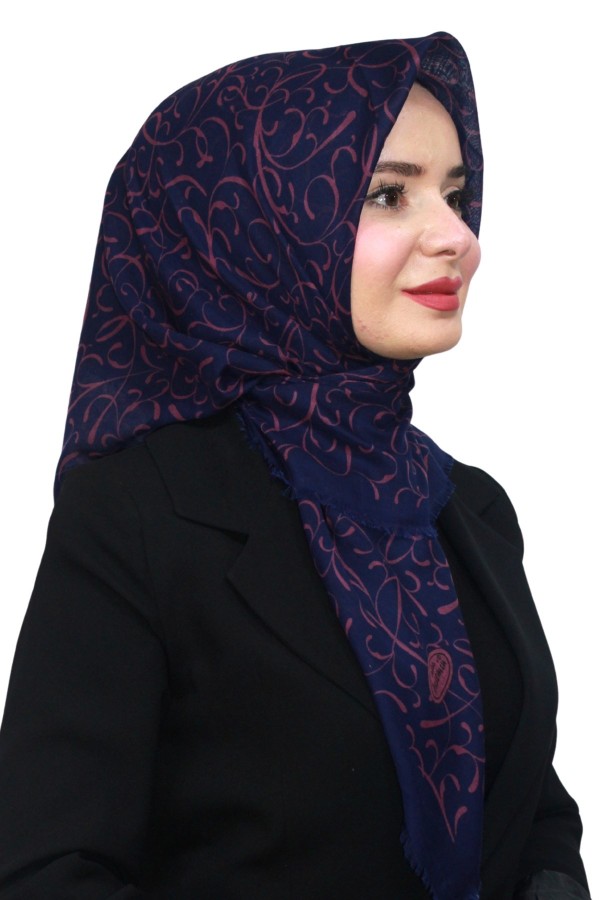 Pamuk Keten Flamlı Eşarp 1051-4