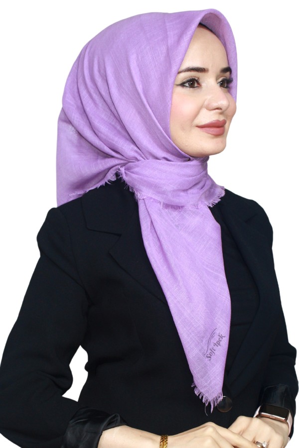 Tek Renk Flamlı Eşarp 1025-3