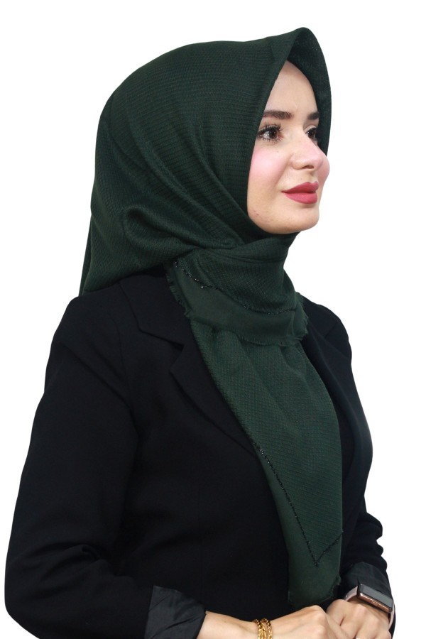 Pamuk Keten Flamlı Eşarp 1052-10