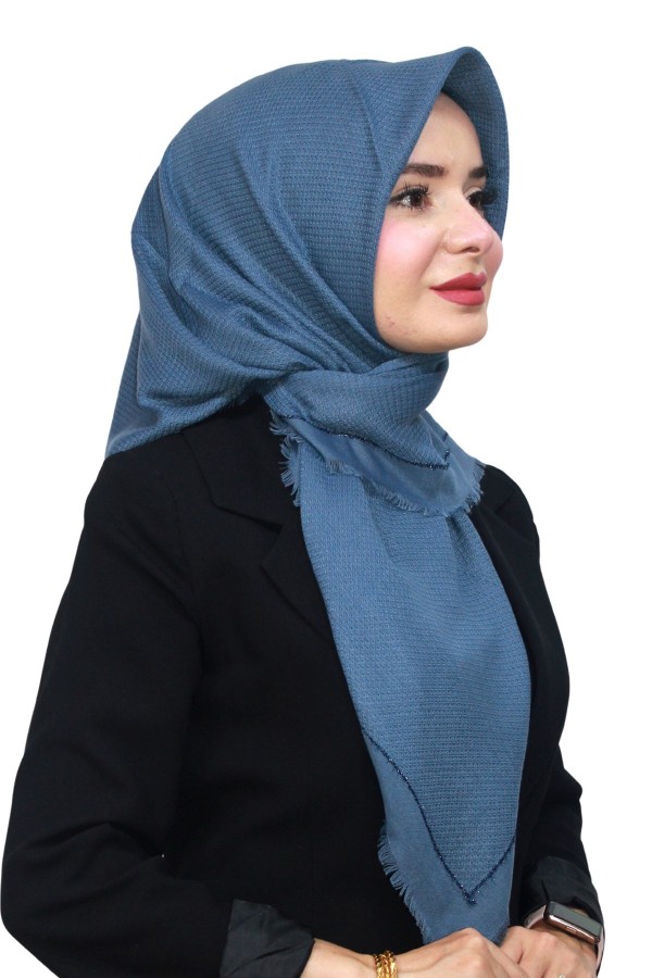 Pamuk Keten Flamlı Eşarp 1052-15