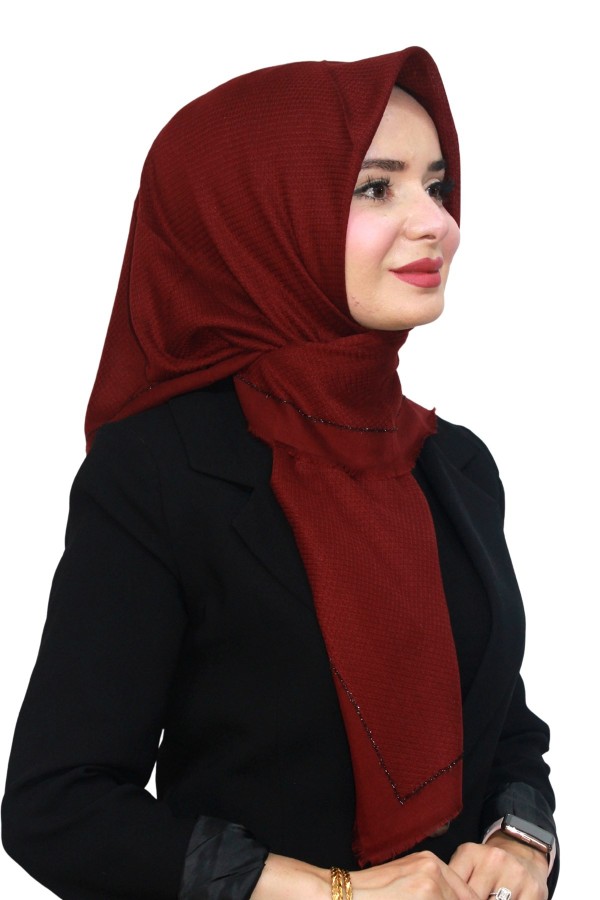 Pamuk Keten Flamlı Eşarp 1052-17