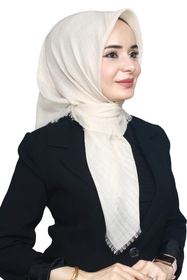 Tek Renk Flamlı Eşarp 1025-9