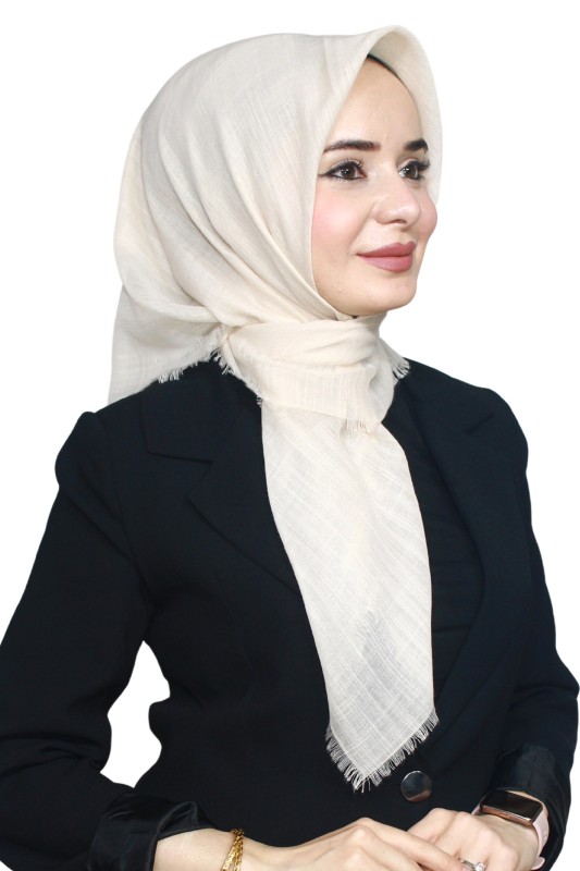Tek Renk Flamlı Eşarp 1025-9