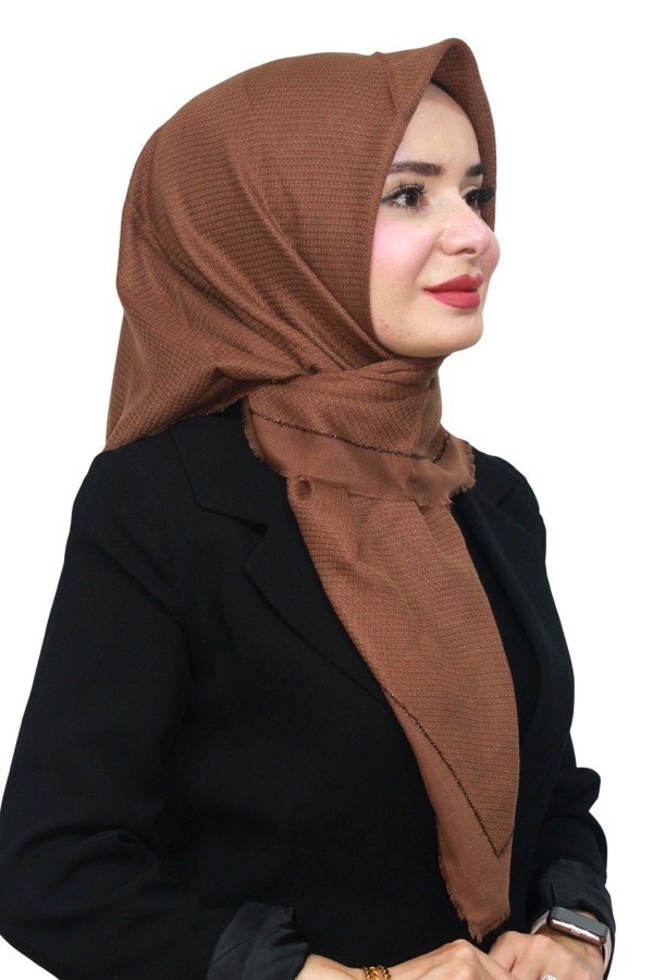 Pamuk Keten Flamlı Eşarp 1052-23