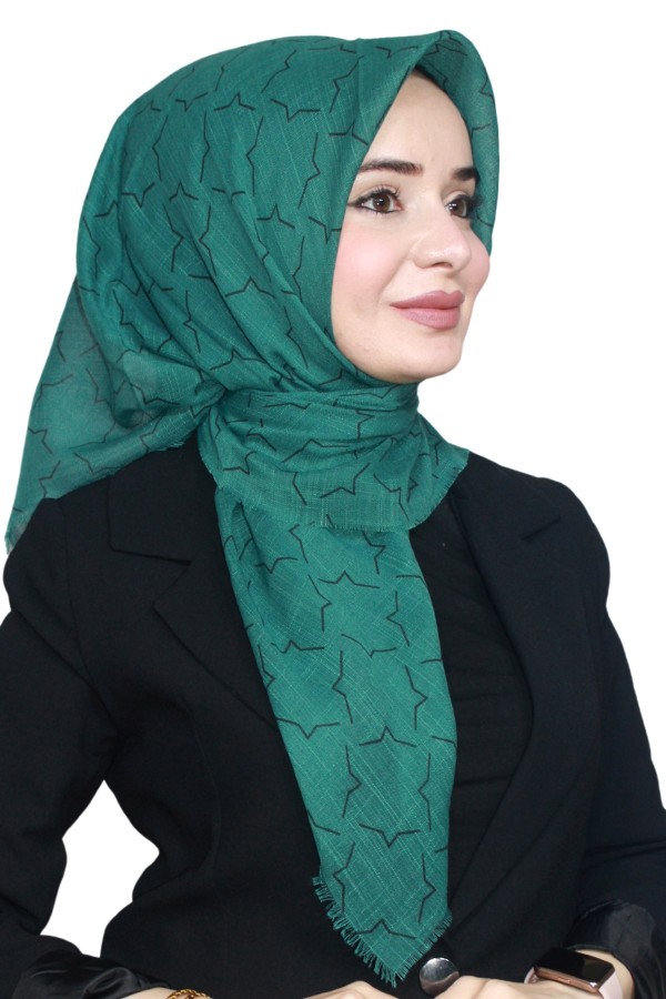 Pamuk Keten Flamlı Eşarp 1035-24