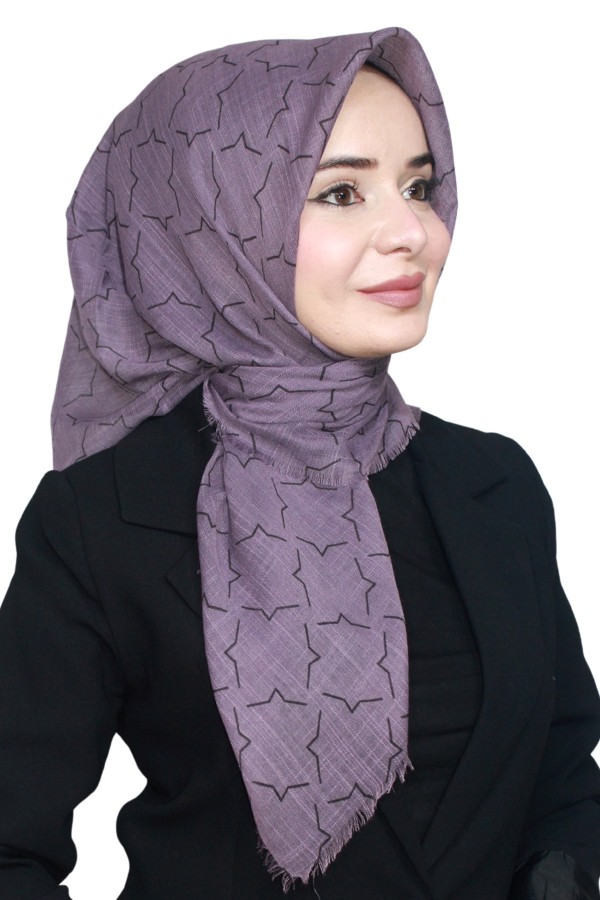 Pamuk Keten Flamlı Eşarp 1035-9
