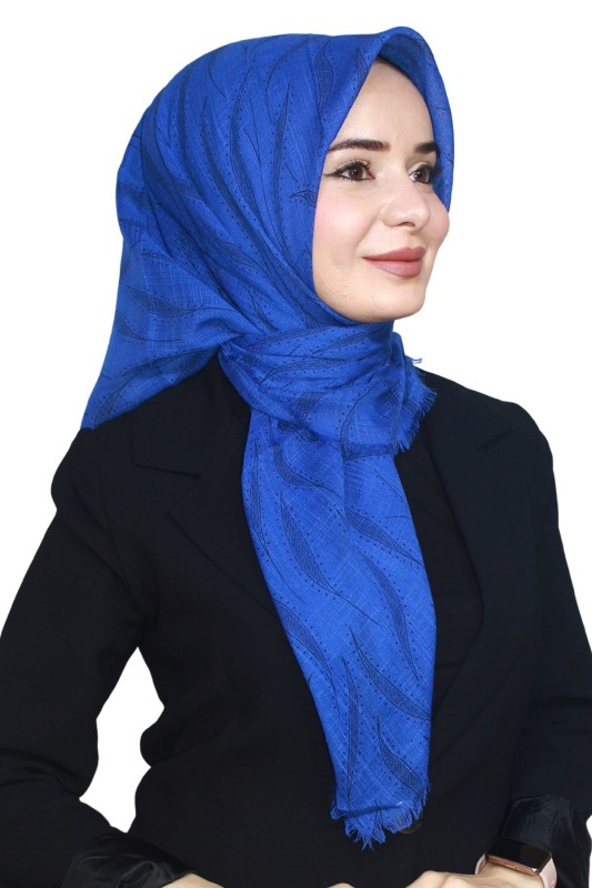 Pamuk Keten Flamlı Eşarp 1036-11