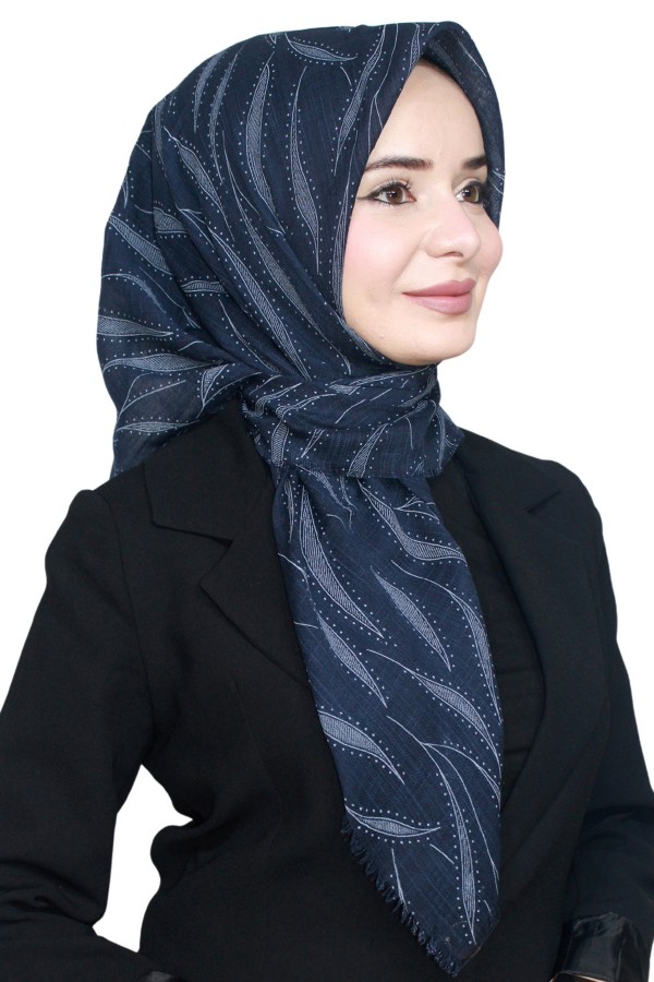 Pamuk Keten Flamlı Eşarp 1036-18
