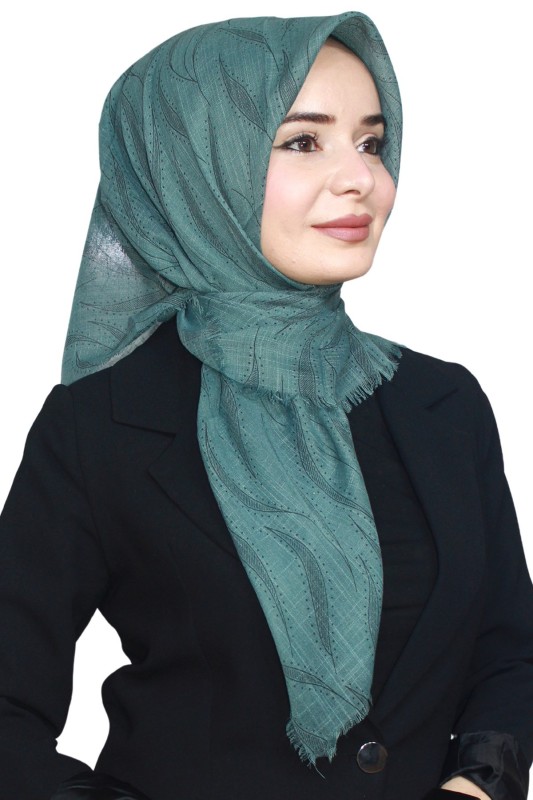 Pamuk Keten Flamlı Eşarp 1036-3