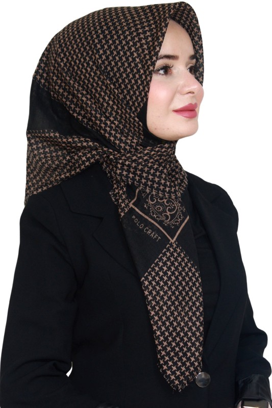 Pamuk Keten Flamlı Eşarp 1027-30