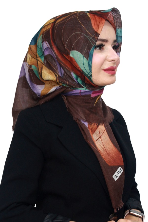 Pamuk Keten Flamlı Eşarp 1054-10