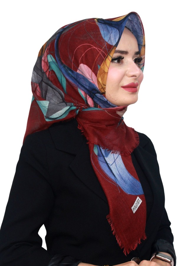 Pamuk Keten Flamlı Eşarp 1054-6
