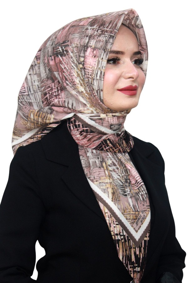 Pamuk Keten Flamlı Eşarp 1058-1