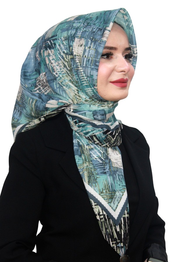 Pamuk Keten Flamlı Eşarp 1058-2