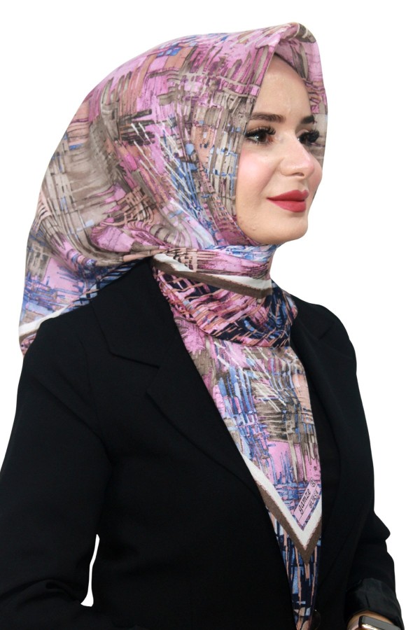 Pamuk Keten Flamlı Eşarp 1058-3