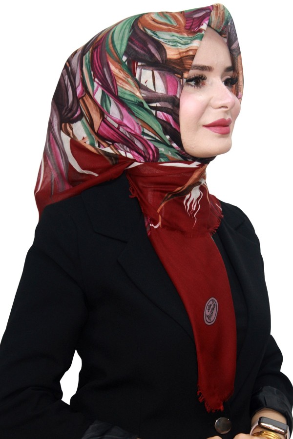 Pamuk Keten Flamlı Eşarp 1055-23