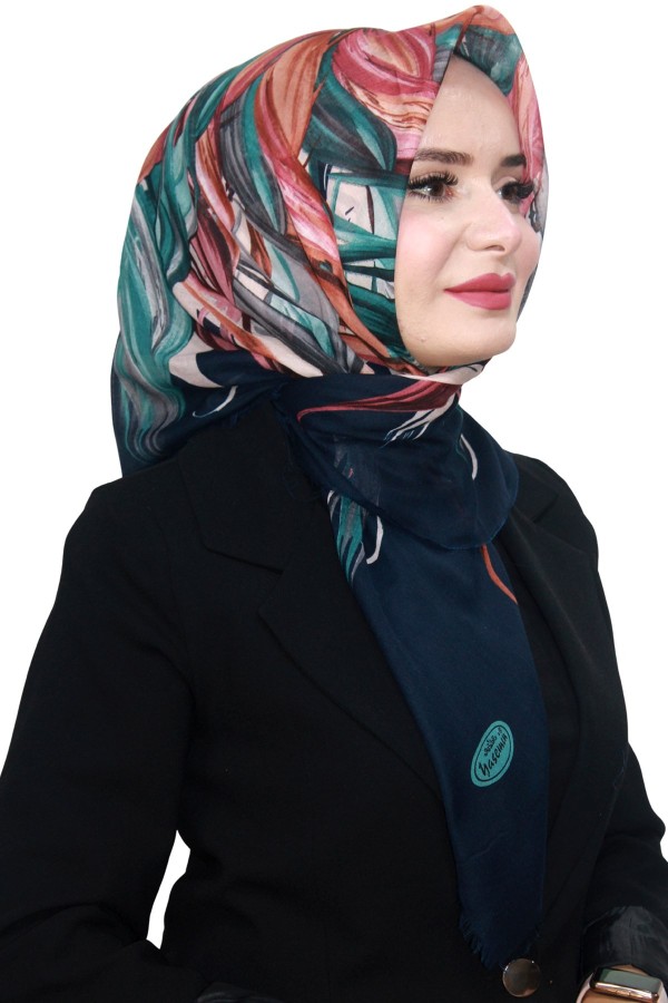 Pamuk Keten Flamlı Eşarp 1055-24