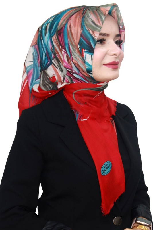 Pamuk Keten Flamlı Eşarp 1055-25
