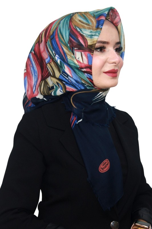Pamuk Keten Flamlı Eşarp 1055-7