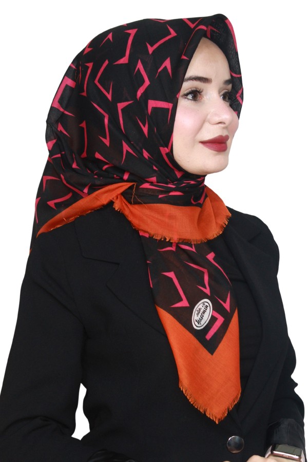 Yasemin Pamuk Flamlı Eşarp 1012-6