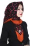 Yasemin Pamuk Flamlı Eşarp 1012-6