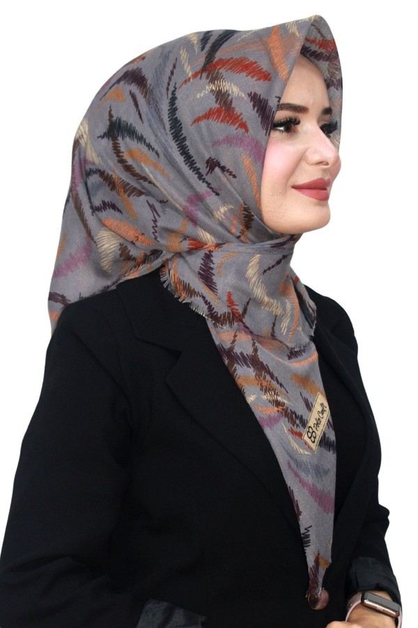 Pamuk Flamlı Eşarp 1059-7