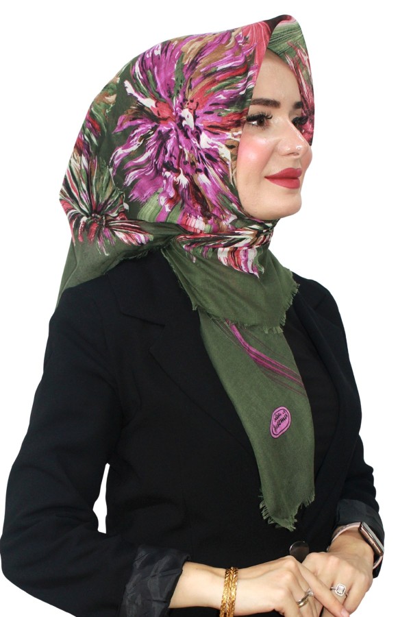 Pamuk Flamlı Eşarp 1064-18