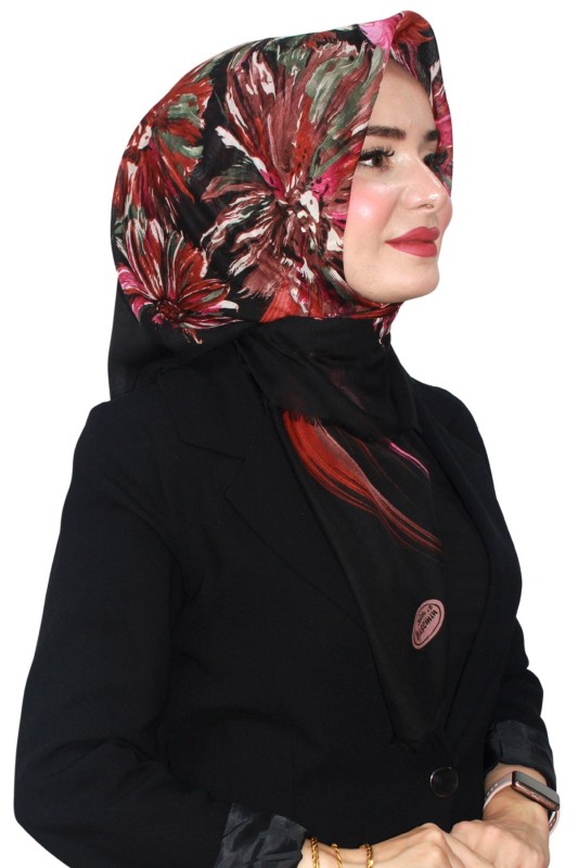 Pamuk Flamlı Eşarp 1064-2