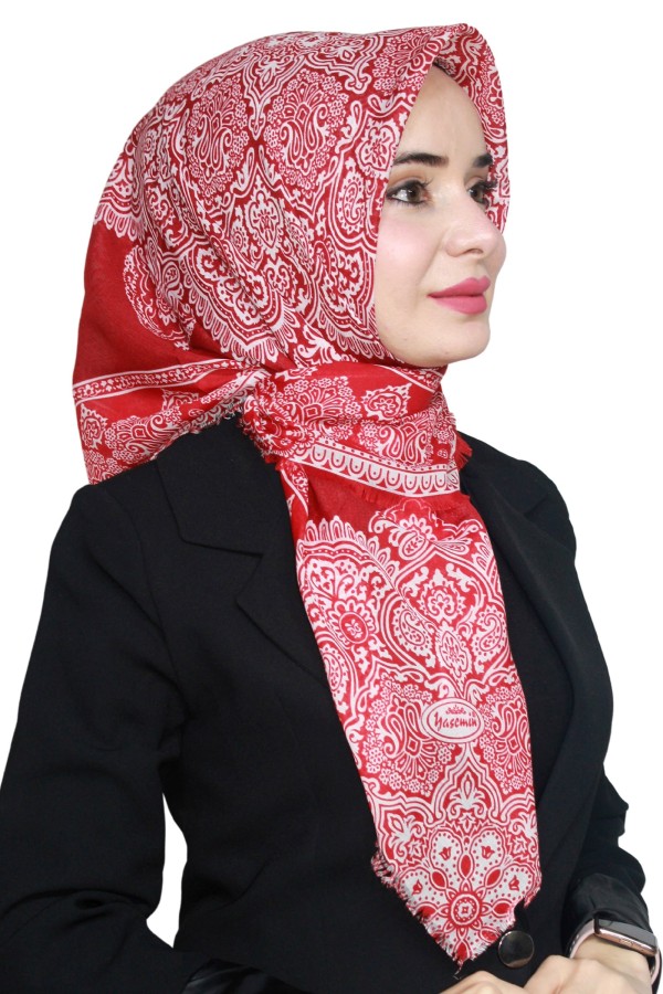 Yasemin Pamuk Flamlı Eşarp 1003-7