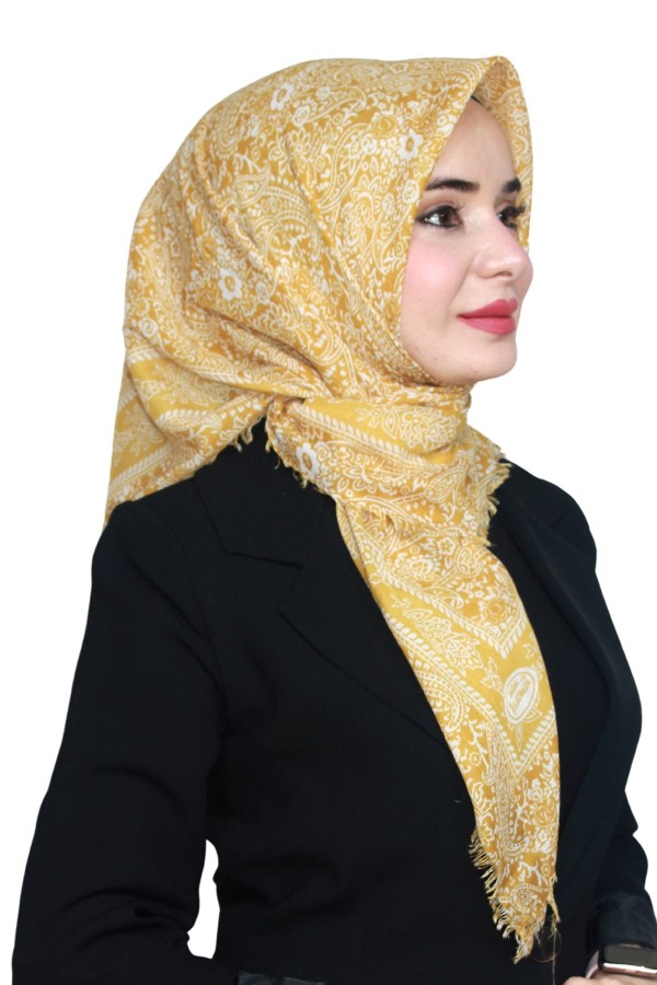 Yasemin Pamuk Flamlı Eşarp 1008-2