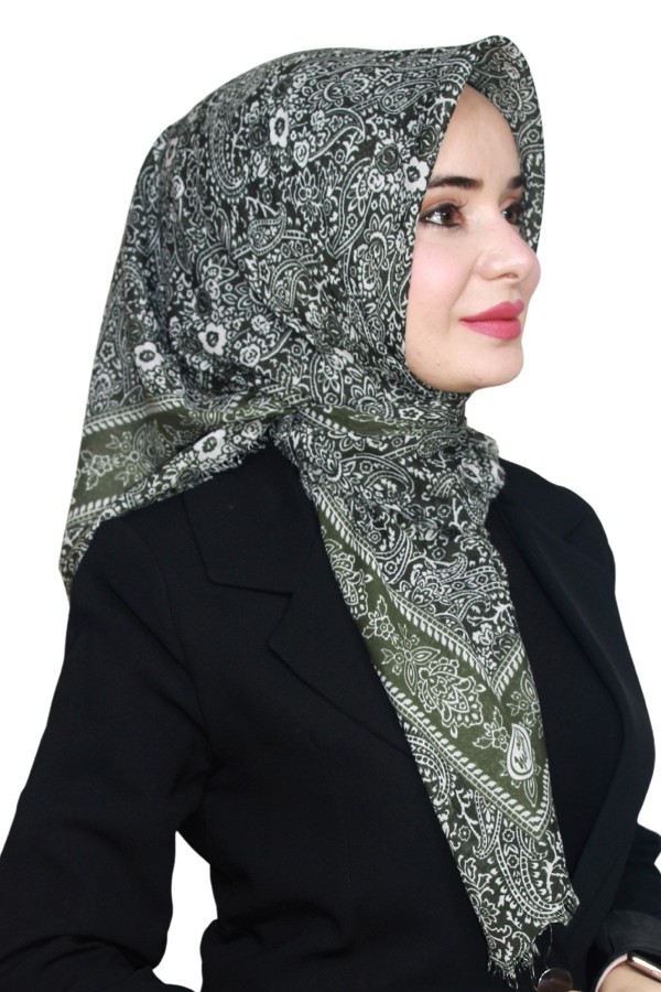 Yasemin Pamuk Flamlı Eşarp 1008-28