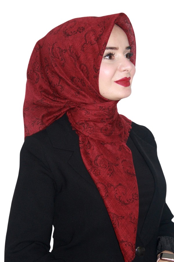 Pamuk Keten Flamlı Eşarp 1039-16