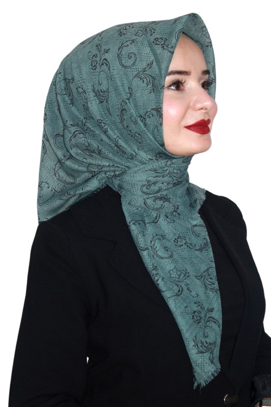 Pamuk Keten Flamlı Eşarp 1039-18