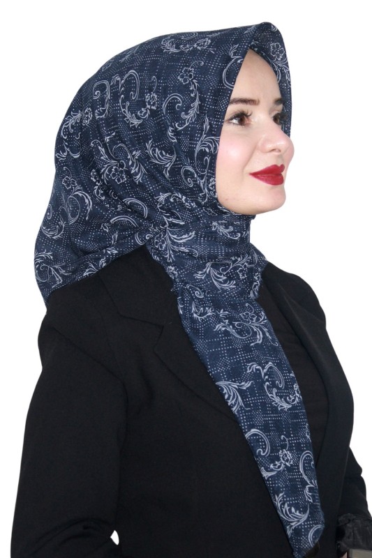 Pamuk Keten Flamlı Eşarp 1039-8