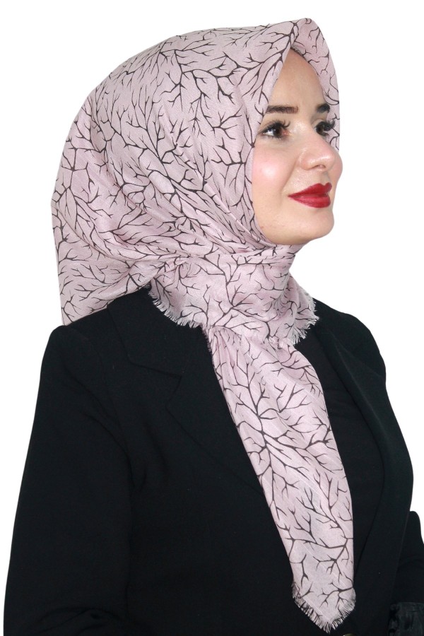Pamuk Keten Flamlı Eşarp 1041-10