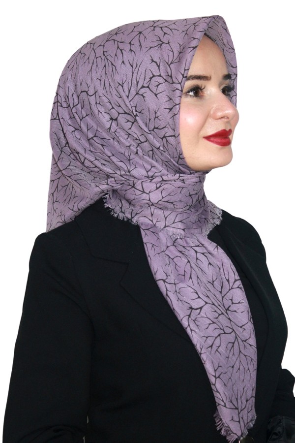 Pamuk Keten Flamlı Eşarp 1041-14