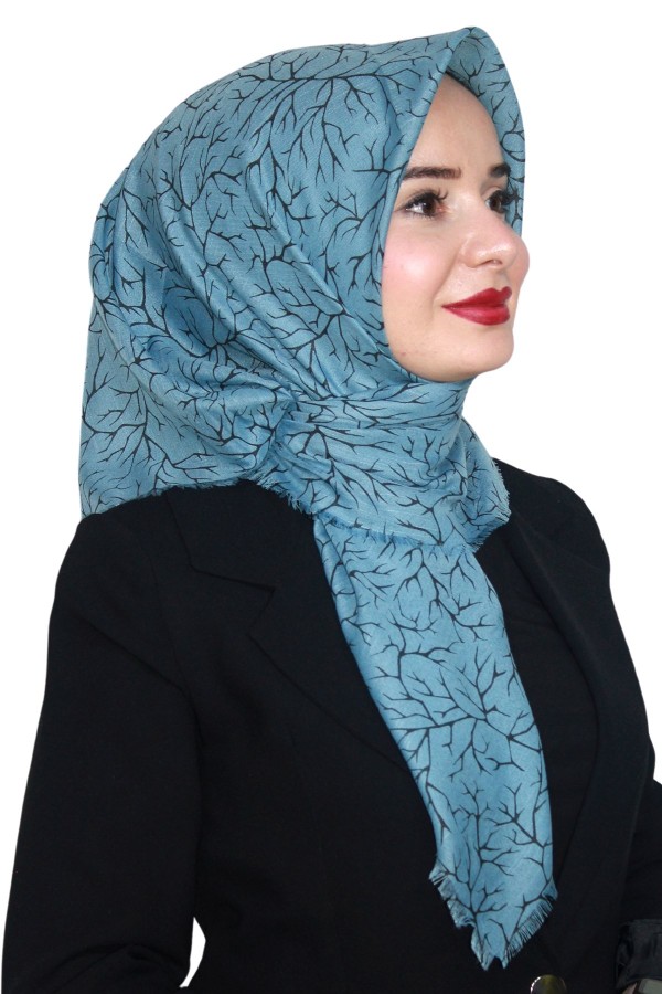 Pamuk Keten Flamlı Eşarp 1041-2