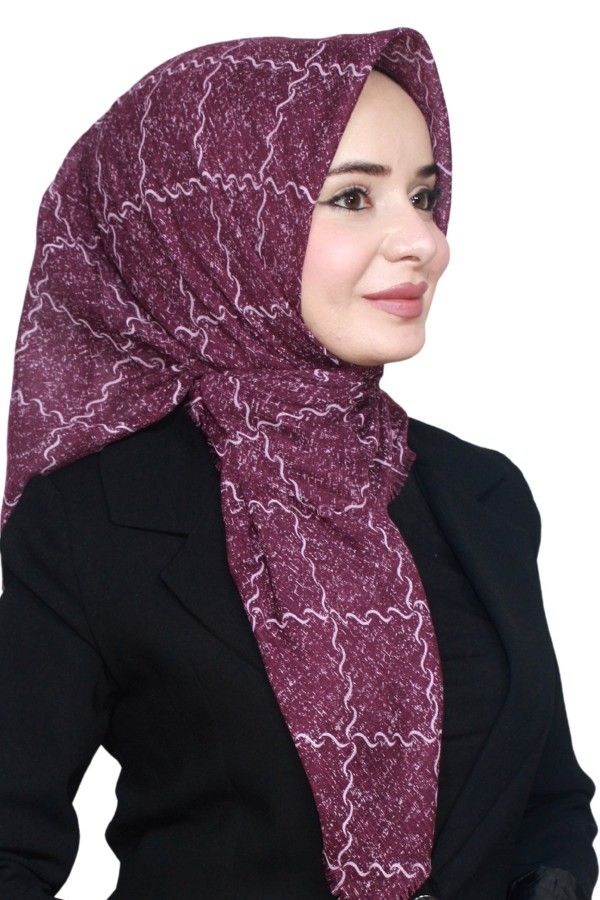 Pamuk Keten Flamlı Eşarp 1034-10