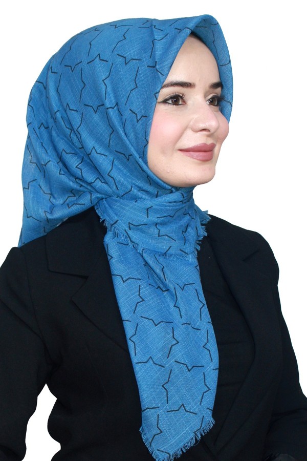 Pamuk Keten Flamlı Eşarp 1035-20
