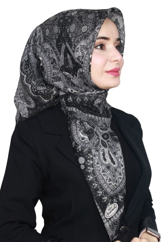 Yasemin Pamuk Flamlı Eşarp 1004-8