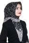 Yasemin Pamuk Flamlı Eşarp 1009-3