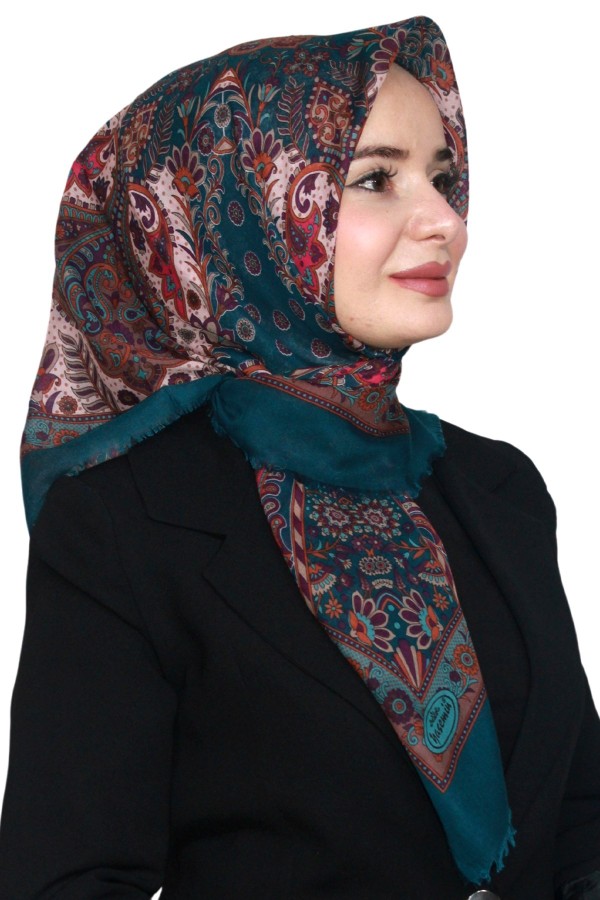 Pamuk Keten Flamlı Eşarp 1040-11