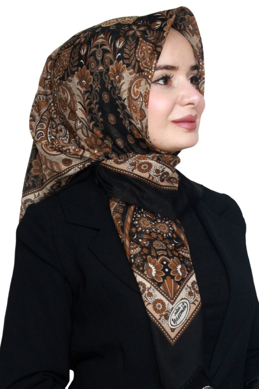 Pamuk Keten Flamlı Eşarp 1040-16