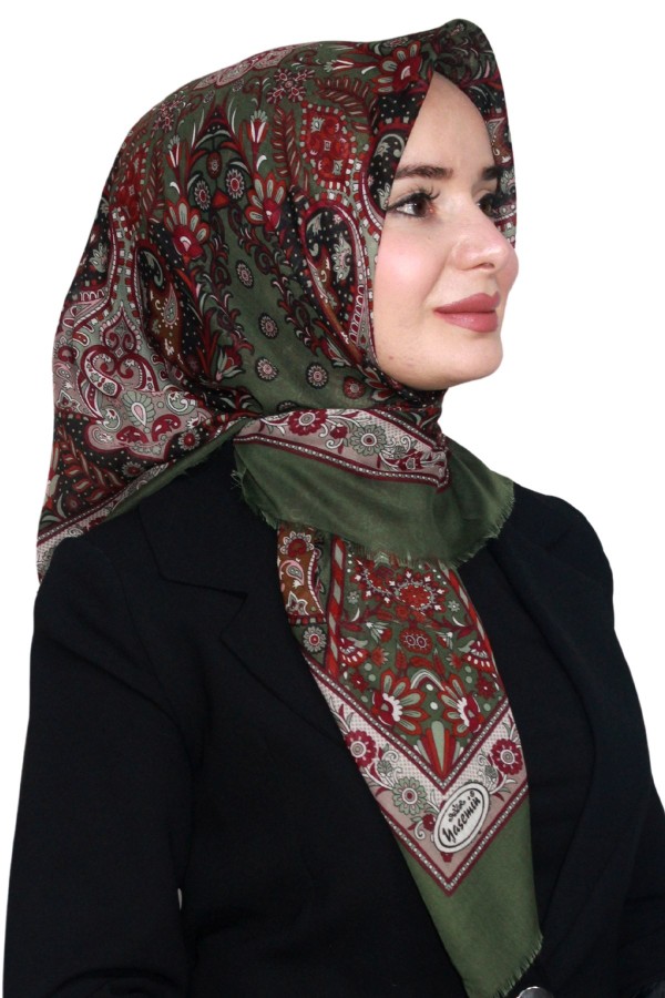 Pamuk Keten Flamlı Eşarp 1040-17