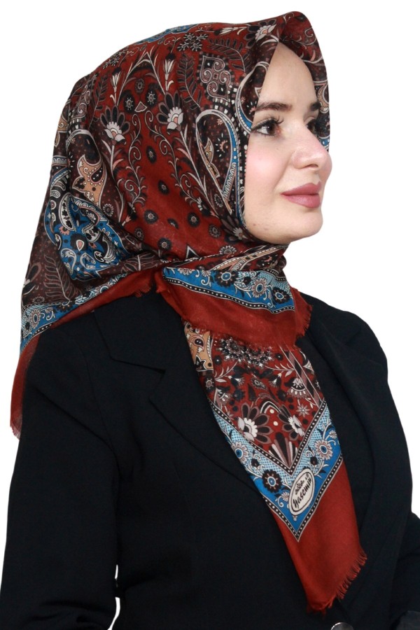 Pamuk Keten Flamlı Eşarp 1040-21