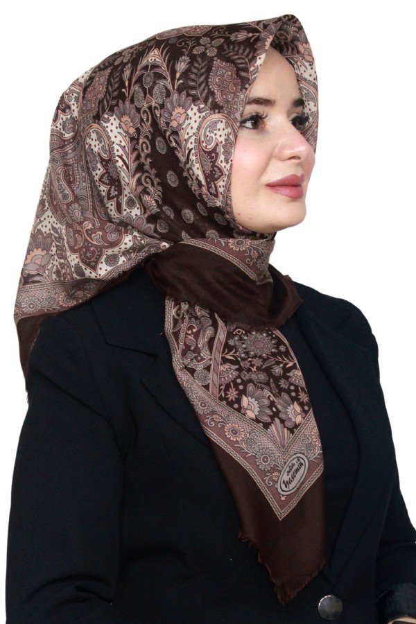 Pamuk Keten Flamlı Eşarp 1040-3
