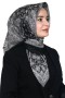 Pamuk Keten Flamlı Eşarp 1040-4