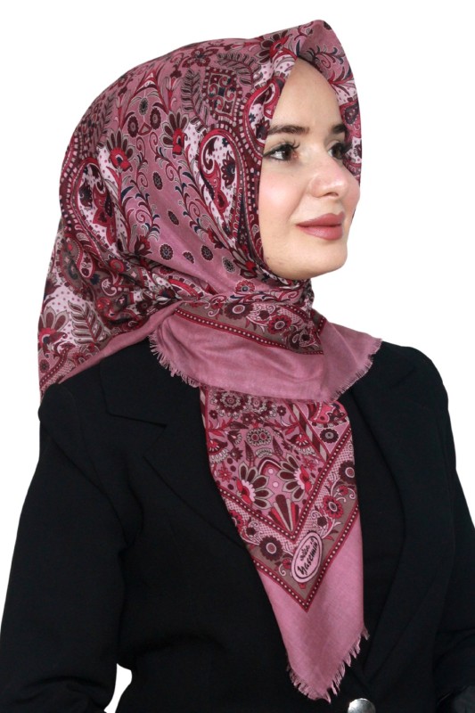 Pamuk Keten Flamlı Eşarp 1040-6