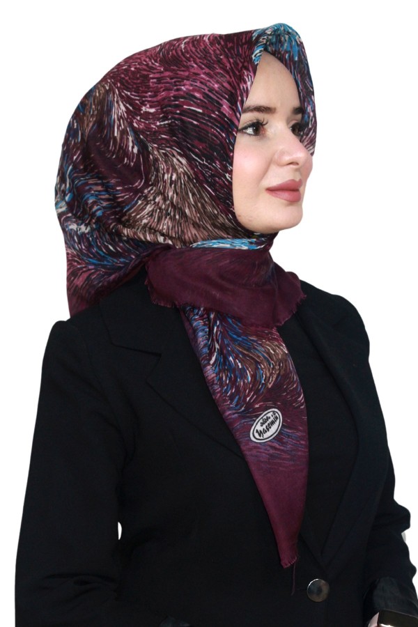 Pamuk Keten Flamlı Eşarp 1043-1